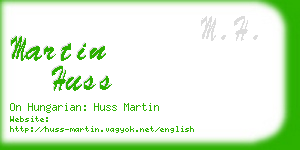 martin huss business card